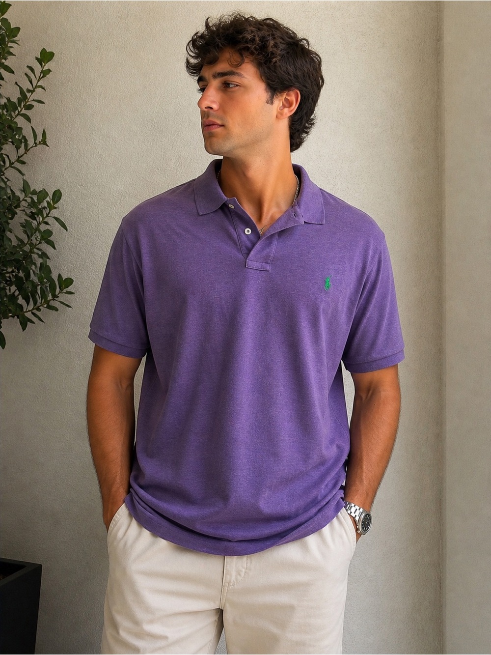 Polo Ralph Lauren Purple Polo Shirt XXL Classic Fit Preppy Casual